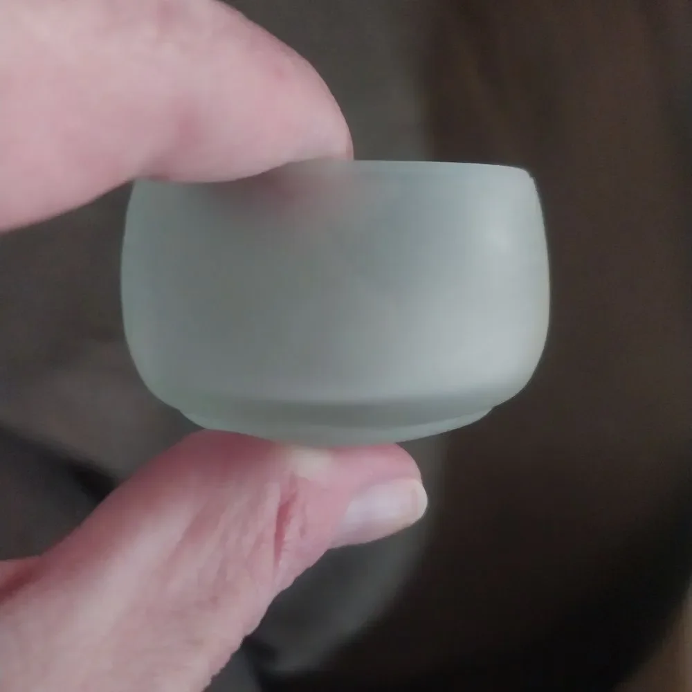 Set of 8 Frosted Glass Tealight Holders